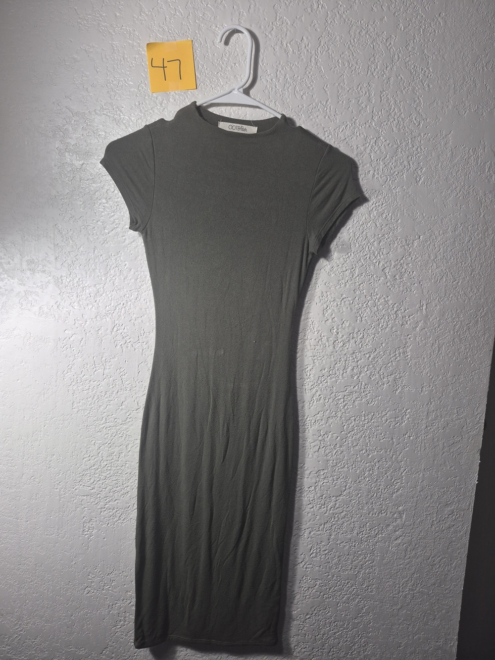 OOTDFASH Womens Green Short-Sleeve Midi Dress - XS/S